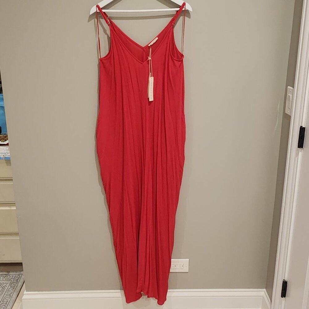 LoveStitch Gauze RedPink Maxi Dress - Size S/M